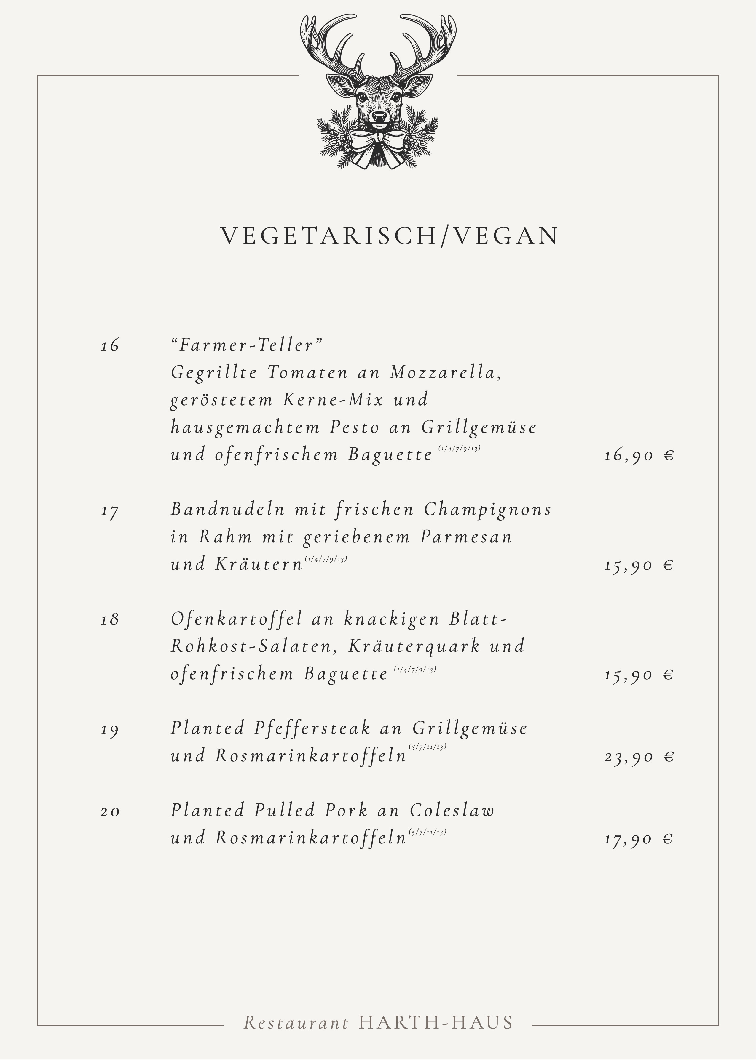 Speisekarte - Leichter Genuss